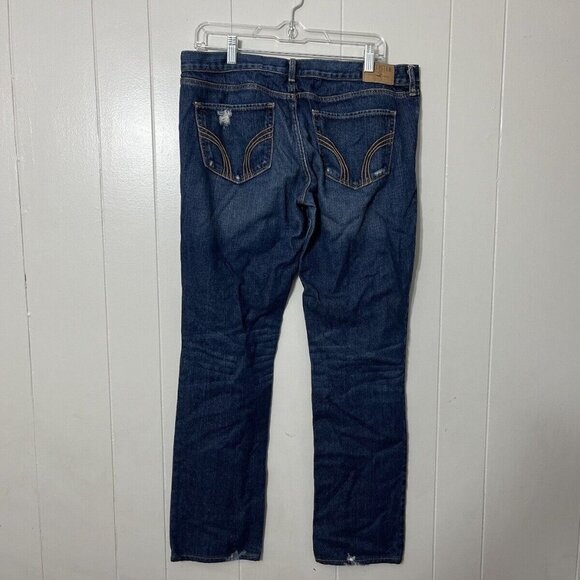 Hollister Womens Straight Leg Distressed Jeans Size 11R - Picture 2 of 6